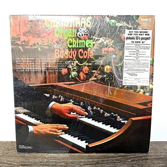 Christmas Organ & Chimes by Buddy Cole 12" LP Viny Other - Christmas Organ & Chimes by Buddy Cole 12" LP Vinyl Holiday  Record Pickwick